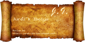 Jurák Ibolya névjegykártya
